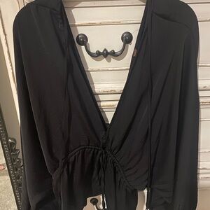 Free People Elouise Blouse, v-neck, 100% polyester